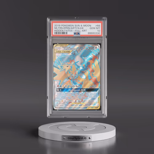 2019 Pokémon Sun & Moon Hidden Fates #66 Moltres & Zapdos & Articuno GX - Holo Full Art (PSA 10 GEM