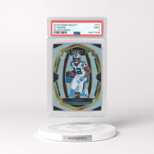 2018 Panini Select #137 DJ Moore - Silver Prizm (PSA 9 MINT)