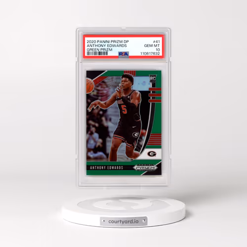 2020 Panini Prizm Draft Picks #41 Anthony Edwards - Green Prizm (PSA 10 GEM MINT)