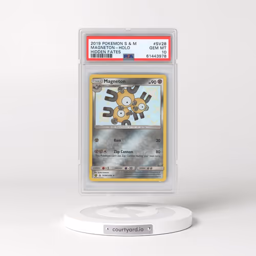 2019 Pokémon Sun & Moon Hidden Fates #SV28 Magneton - Holo (PSA 10 GEM MINT)