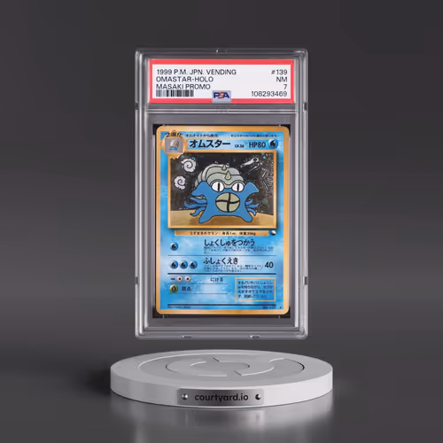 1999 Pokémon Vending #139 Omastar - Holo Masaki Promo (PSA 7 NM)