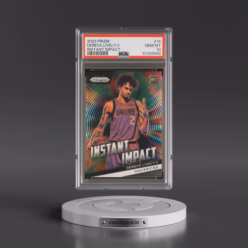 2023 Panini Prizm Instant Impact #14 Dereck Lively II (PSA 10 GEM MINT)