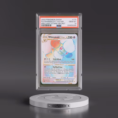 2022 Pokémon Sword & Shield Brilliant Stars #175 Whimsicott Vstar - Full Art Secret (PSA 10 GEM MINT