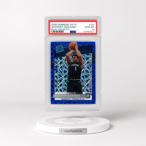 2020 Panini Donruss Optic #151 Anthony Edwards - Blue Velocity (PSA 10 GEM MINT)