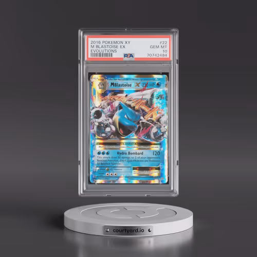 2016 Pokémon XY Evolutions #22 M Blastoise EX - Holo (PSA 10 GEM MINT)