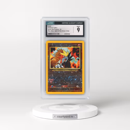 1999 Black Star Promos #34 Entei - Rev. Holo Spell of the Unown: Entei (CGC 9 MINT)