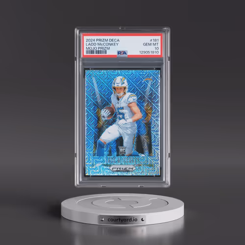2024 Panini Prizm Deca #181 Ladd McConkey - Mojo Prizm (PSA 10 GEM MINT)