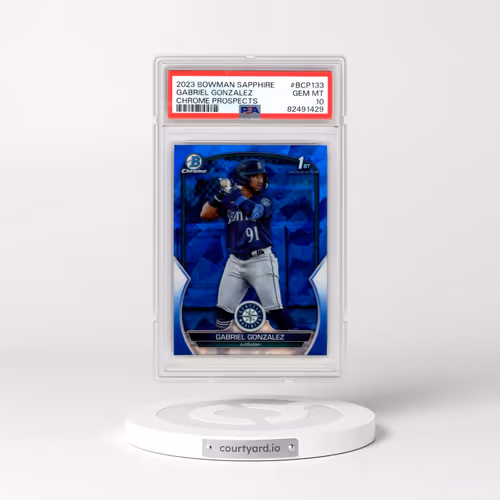 2023 Bowman Sapphire Edition Chrome Prospects #BCP133 Gabriel Gonzalez (PSA 10 GEM MINT)