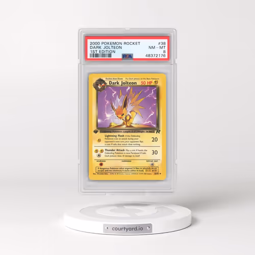 2000 Pokémon Rocket #38 Dark Jolteon - 1st Edition (PSA 8 NM-MT)