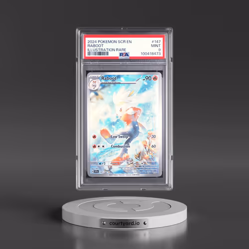 2024 Pokémon Scr EN-Stellar Crown #147 Raboot - Illustration Rare (PSA 9 MINT)