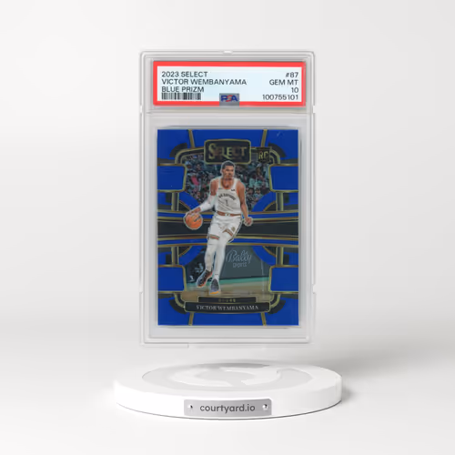 2023 Panini Select #87 Victor Wembanyama - Blue Prizm (PSA 10 GEM MINT)