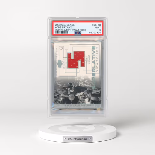 2003 Upper Deck Glass Superlative Swatch #SS-KB Kobe Bryant (PSA 9 MINT)
