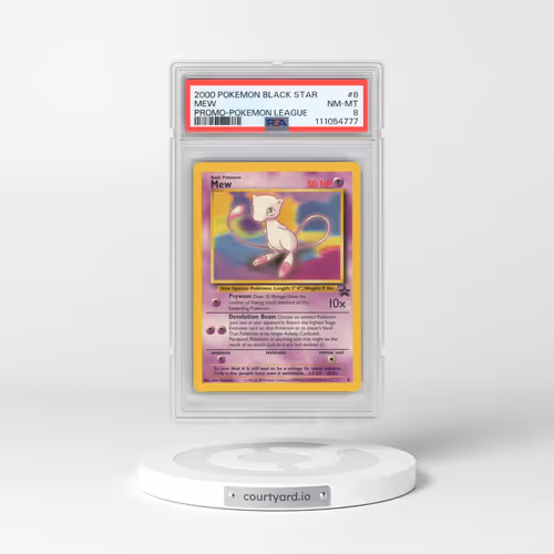 2000 Pokémon Promo Black Star #8 Mew - Pokemon League (PSA 8 NM-MT)
