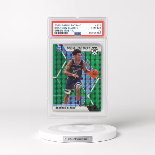 2019 Panini Mosaic #277 Brandon Clarke - Green Mosaic (PSA 10 GEM MINT)