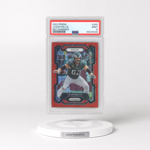 2023 Panini Prizm #245 Jason Kelce - Red Shimmer (PSA 9 MINT)