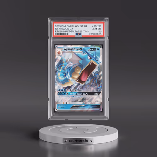 2019 Pokémon SM Black Star Promo #SM212 Gyarados GX - Holo Hidden Fates Tins (PSA 10 GEM MINT)