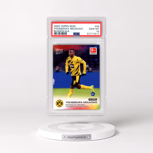 2020 Topps Now Bundesliga #45 Youssoufa Moukoko (PSA 10 GEM MINT)