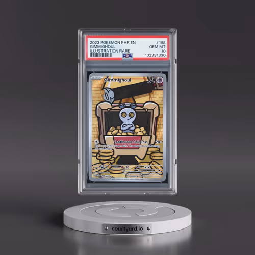 2023 Pokémon Par EN-Paradox Rift #198 Gimmighoul - Illustration Rare (PSA 10 GEM MINT)