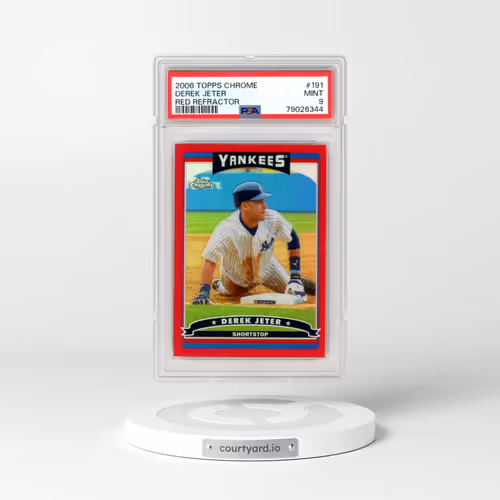 2006 Topps Chrome #191 Derek Jeter - Red Refractor (PSA 9 MINT)