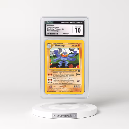 1999 Black Star Promos #43 Machamp - Pokémon League (CGC 10 GEM MINT)