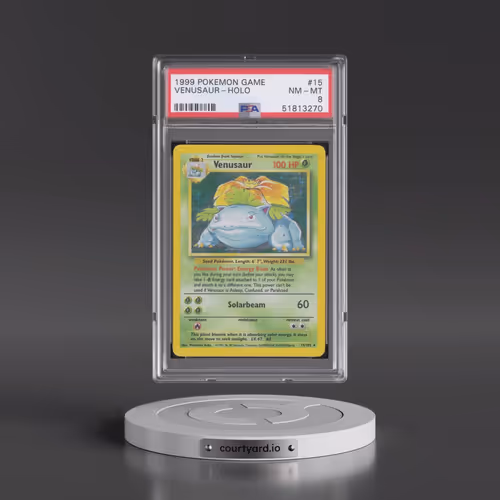 1999 Pokémon Game #15 Venusaur - Holo (PSA 8 NM-MT)