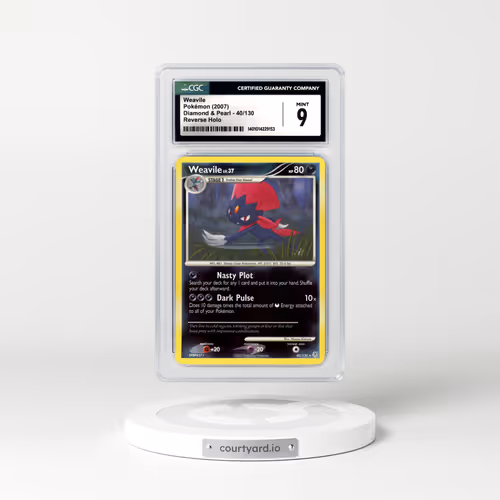 2007 Diamond & Pearl #40/130 Weavile - Reverse Holo (CGC 9 MINT)