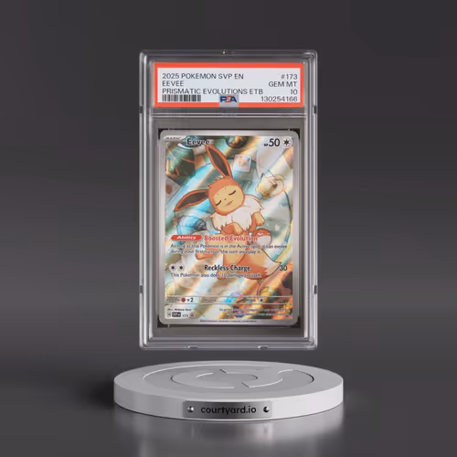 2025 Pokémon Svp EN-SV Black Star Promo #173 Eevee - Prismatic Evolutions Elite Trainer Box (PSA 10