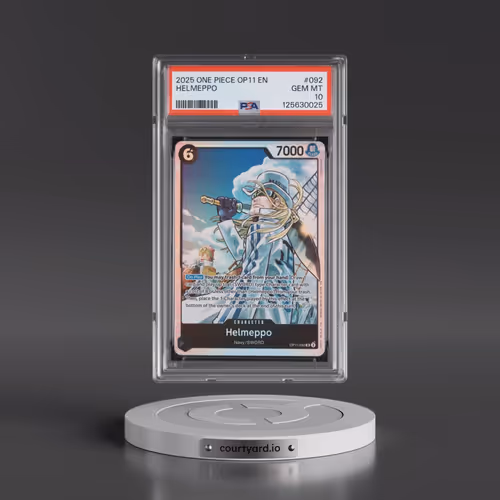 2025 One Piece OP11-A Fist of Divine Speed #092 Helmeppo (PSA 10 GEM MINT)