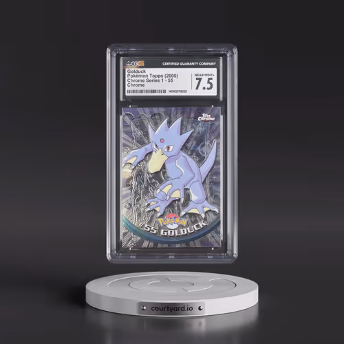 2000 Chrome Series 1 #55 Golduck - Chrome (Topps Chrome Stamp on Front of Card) (CGC 7.5 NM+)