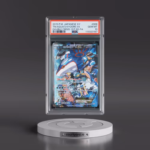 2015 Pokémon XY Double Crisis #006 Team Aqua's Kyogre EX - 1st Edition Holo Full Art (PSA 10 GEM MIN