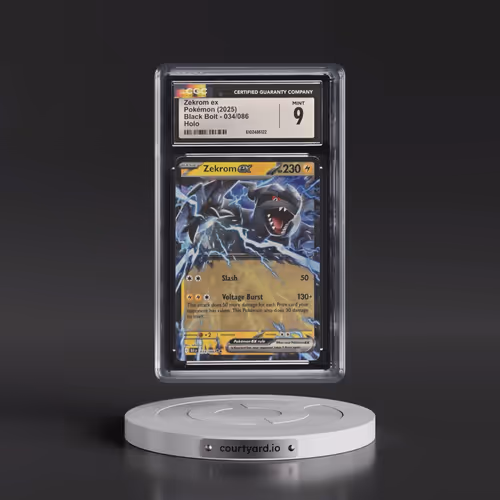 2025 Pokémon Blk EN-Black Bolt #034 Zekrom EX - Holo (CGC 9 MINT)