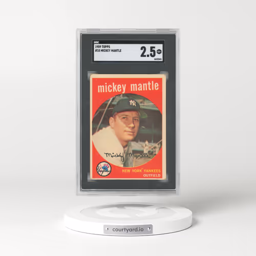 1959 Topps #10 Mickey Mantle (SGC 2.5 GOOD+)