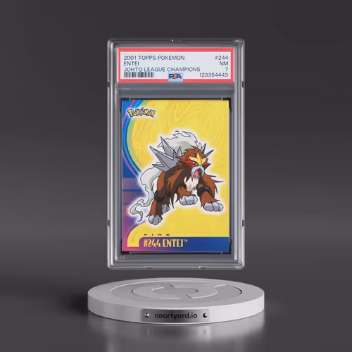 2001 Topps Pokémon Johto League Champions #244 Entei (PSA 7 NM)
