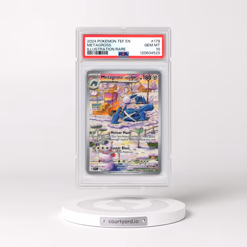 2024 Pokémon Tef EN-Temporal Forces #178 Metagross - Illustration Rare (PSA 10 GEM MINT)