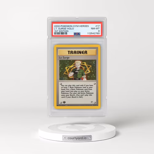 2000 Pokémon Gym Heroes #17 LT. Surge - 1st Edition Holo (PSA 8 NM-MT)