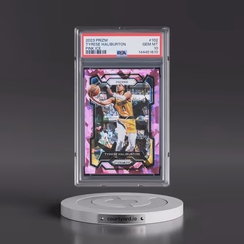 2023 Panini Prizm #102 Tyrese Haliburton - Pink Ice (PSA 10 GEM MINT)