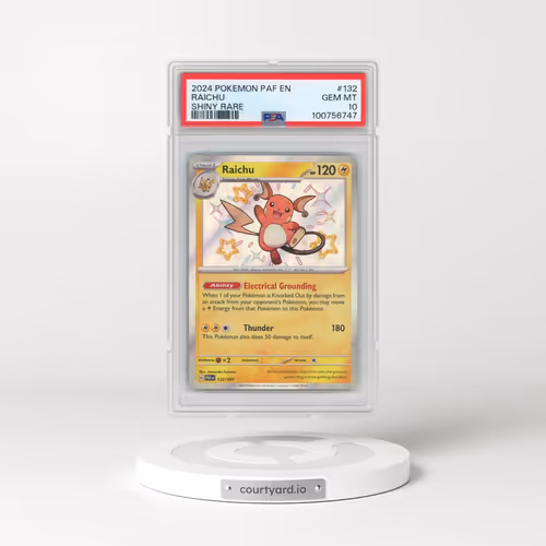 2024 Pokémon Paf EN-Paldean Fates #132 Raichu - Shiny Rare (PSA 10 GEM MINT)