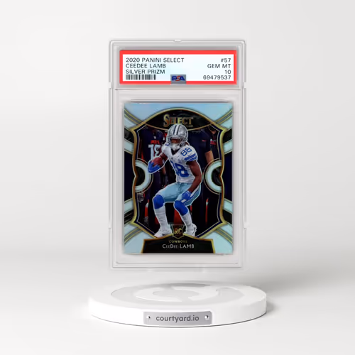 2020 Panini Select #57 Ceedee Lamb - Silver Prizm (PSA 10 GEM MINT)