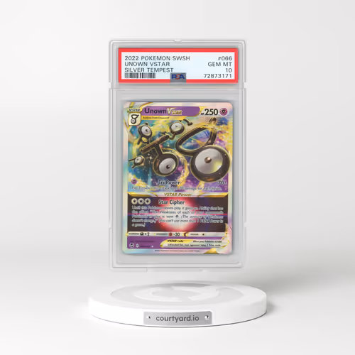 2022 Pokémon Sword & Shield Silver Tempest #066 Unown Vstar (PSA 10 GEM MINT)