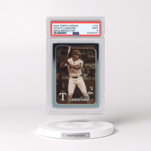 2024 Topps Chrome #122 Wyatt Langford - Sepia Refractor (PSA 9 MINT)