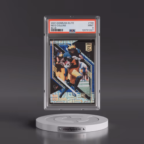 2021 Panini Donruss Elite #130 Nico Collins - Blue (PSA 9 MINT)