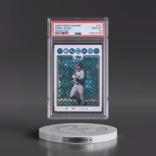 2008 Topps Chrome #121 Derek Jeter - Xfractor (PSA 10 GEM MINT)