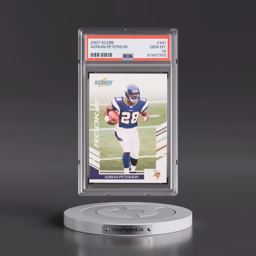 2007 Score #341 Adrian Peterson (PSA 10 GEM MINT)