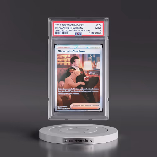 2023 Pokémon Mew EN-151 #204 Giovanni's Charisma - Special Illustration Rare (PSA 9 MINT)