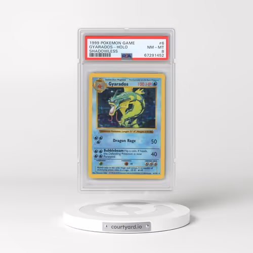 1999 Pokémon Game #6 Gyarados - Holo Shadowless (PSA 8 NM-MT)