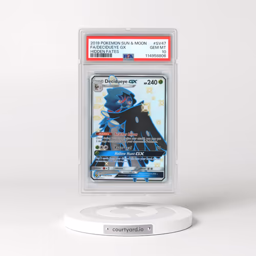 2019 Pokémon Sun & Moon Hidden Fates #SV47 Decidueye GX - Holo Full Art (PSA 10 GEM MINT)