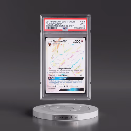 2017 Pokémon Sun & Moon Guardians Rising #158 Sylveon GX - Holo Full Art Secret (PSA 9 MINT)