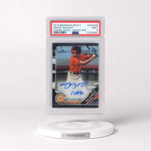 2019 Bowman Draft Chrome Draft Picks Autograph #CDAGM Grant McCray - Black Refractor (PSA 9 MINT)