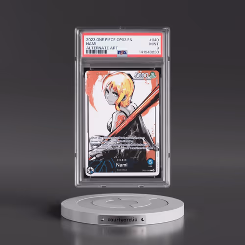 2023 One Piece OP03-Pillars of Strength #040 Nami - Alternate Art (PSA 9 MINT)