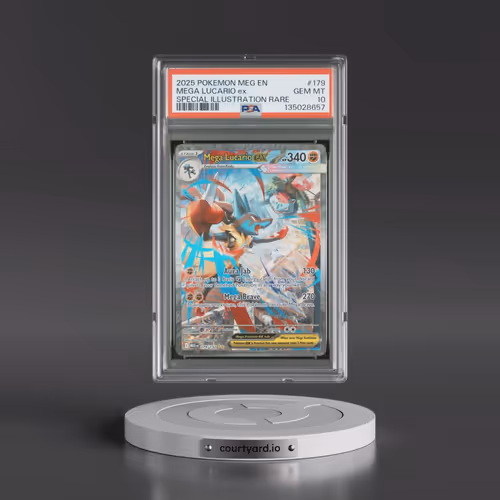 2025 Pokémon Meg EN-Mega Evolution #179 Mega Lucario EX - Holo Special Illustration Rare (PSA 10 GEM